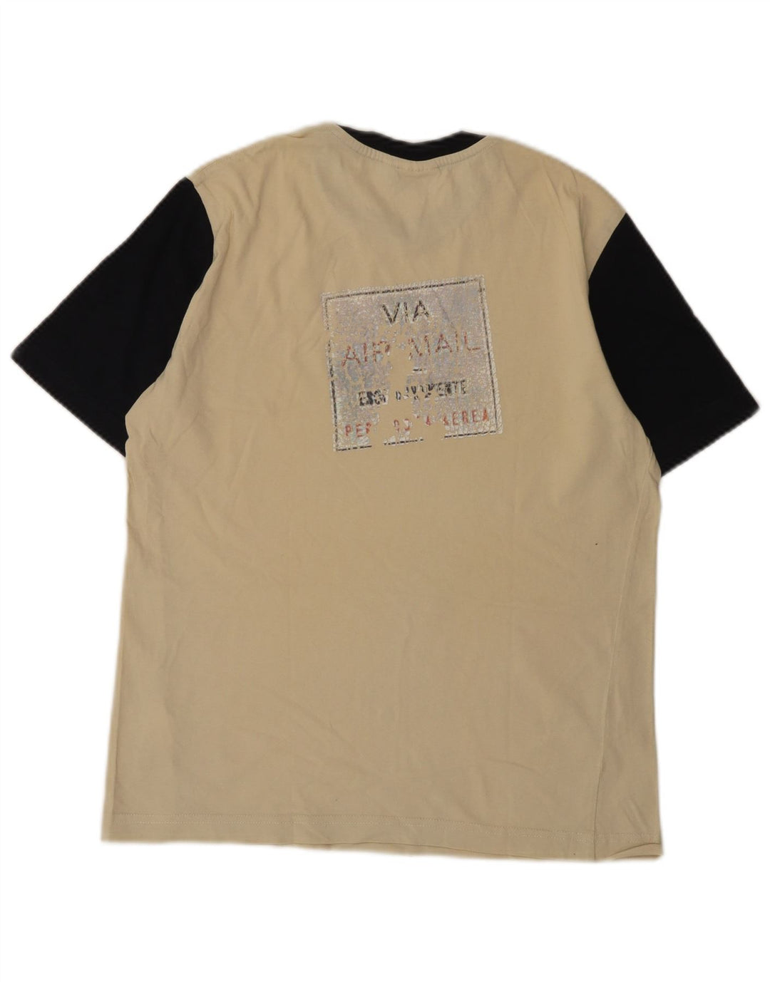 ELLESSE T-shirt grafica da uomo Top beige medio color block