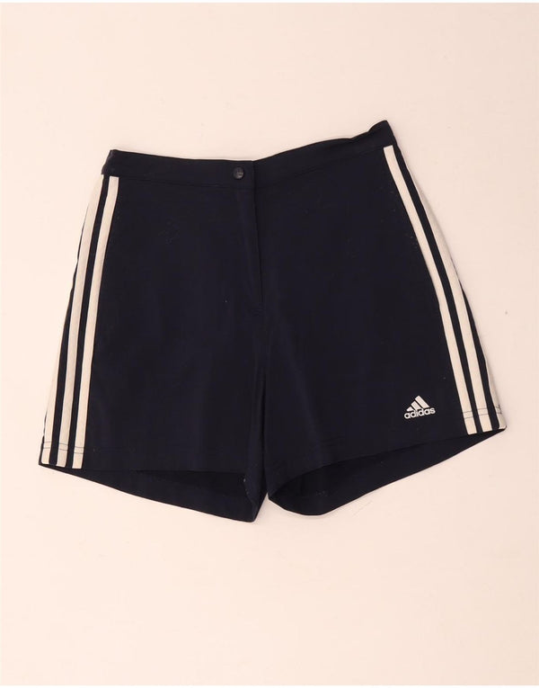 Pantaloncini casual Adidas Climalite da donna UK 10 Small W26 Blu Navy Poliammide