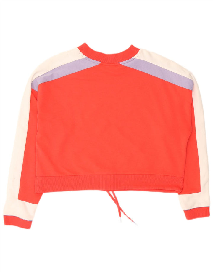 Felpa con grafica corta da donna Puma UK 14 Medium Red Colourblock