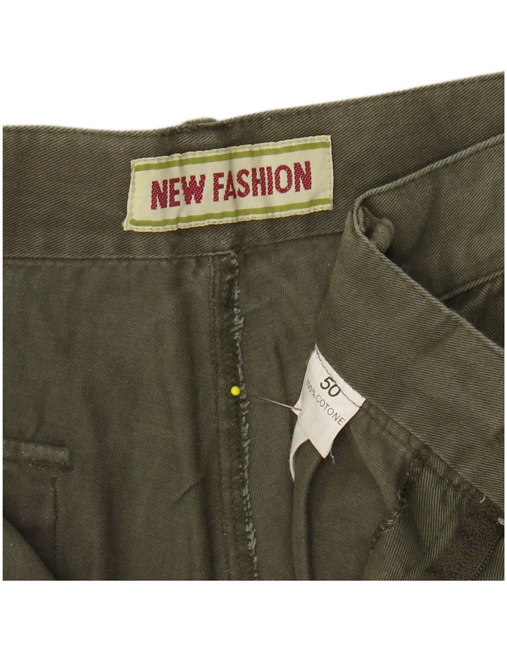 Pantaloncini chino con pegging da donna VINTAGE W28 cotone kaki medio