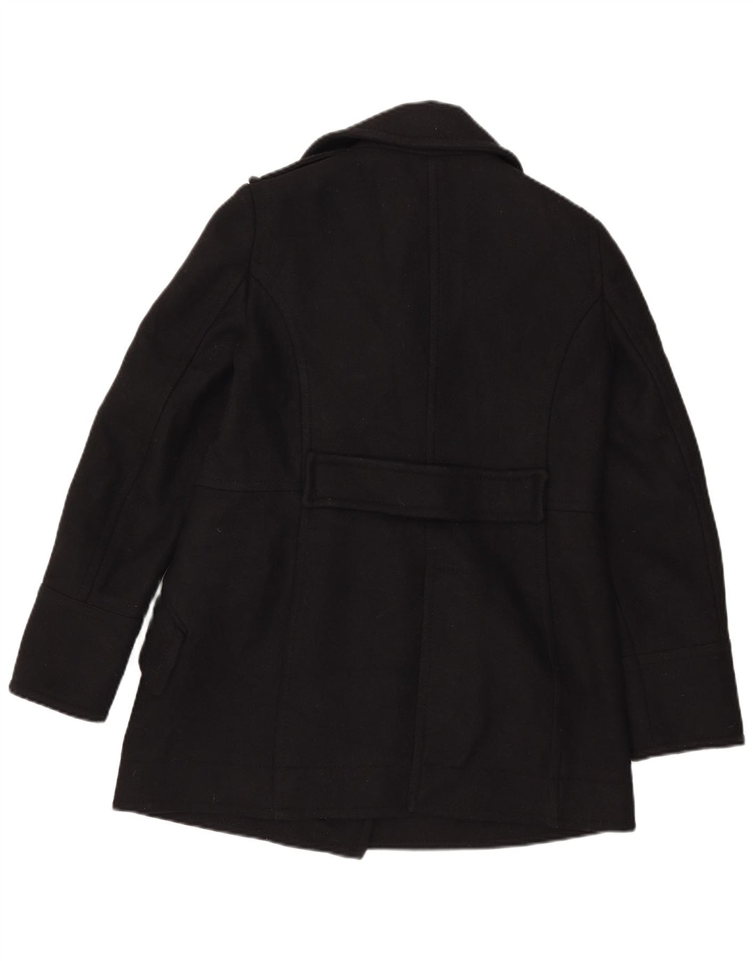 Cappotto da marinaio vintage da donna UK 14 medio nero