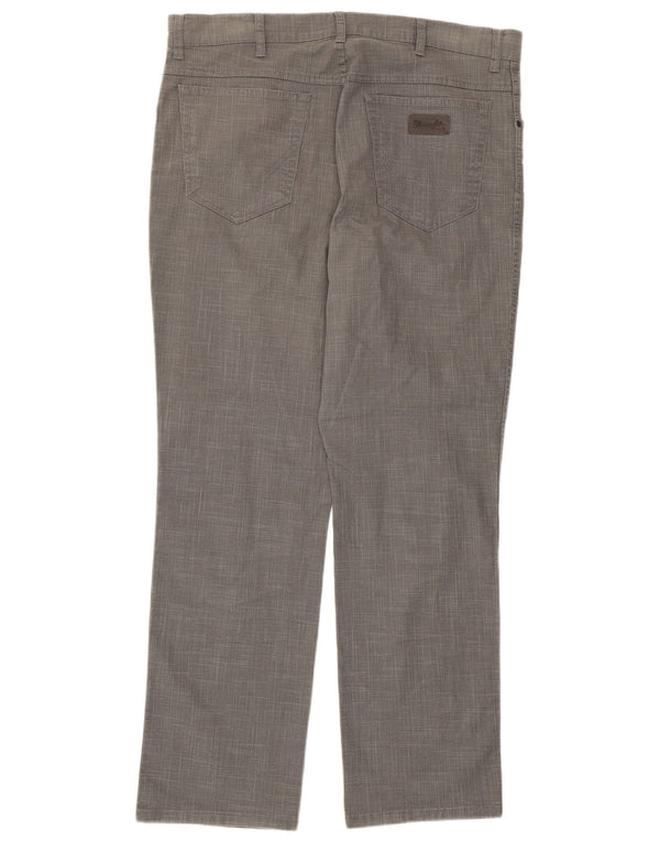 WRANGLER Pantaloni casual dritti elasticizzati Texas da uomo W38 L32 a quadri grigi