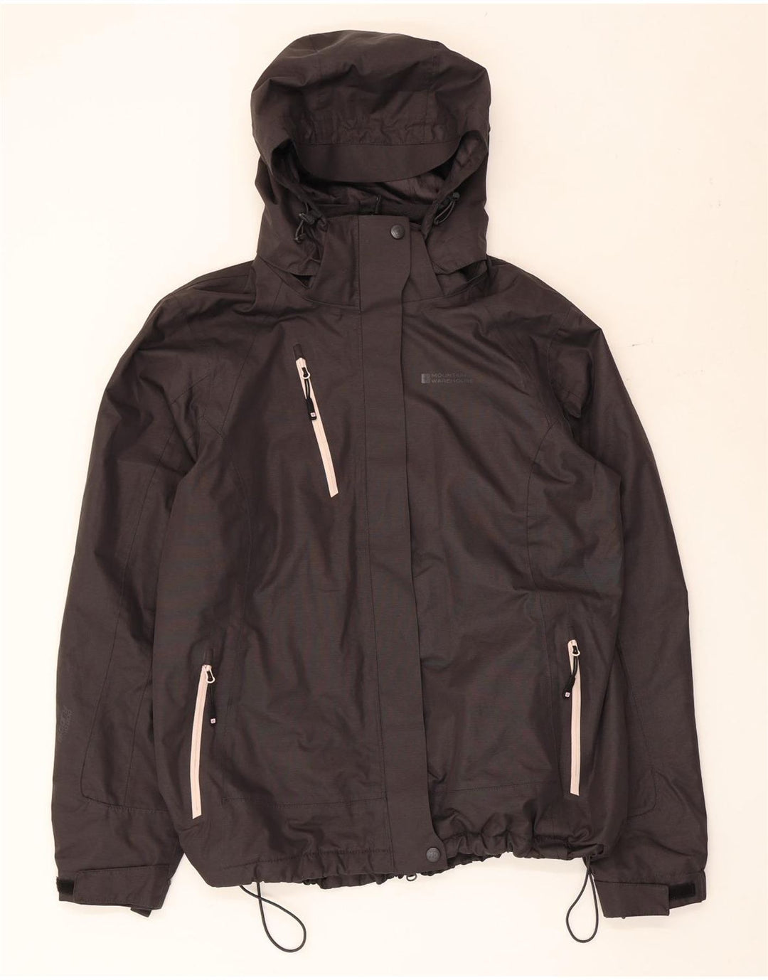 Giacca antipioggia con cappuccio da donna Mountain Warehouse UK 16 grande poliestere nero