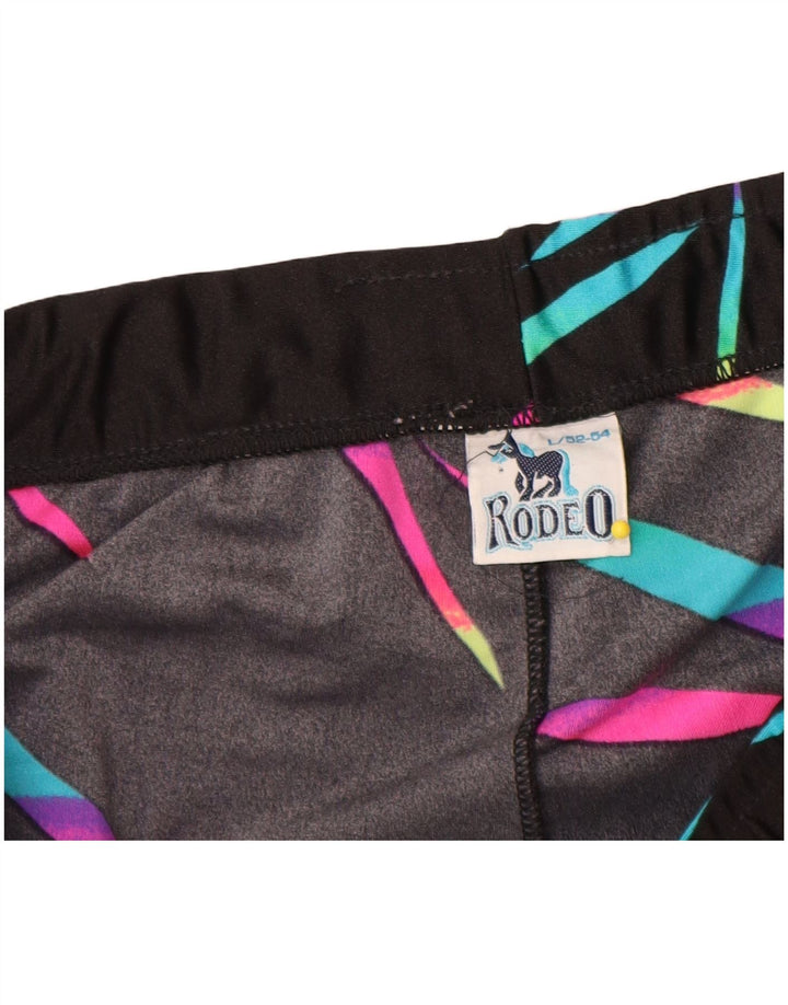 Leggings da donna Rodeo UK 14 Nylon a righe nere grandi