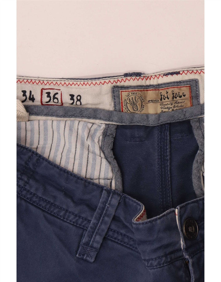Pantaloni chino regolari da uomo Fat Face grandi W36 L33 cotone blu