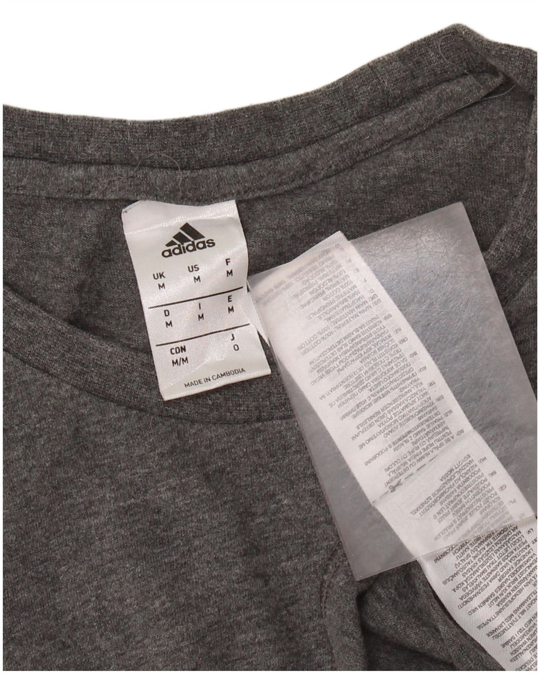 T-shirt ADIDAS da uomo Top in cotone grigio medio