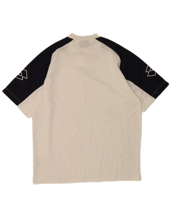 T-shirt grafica da uomo Lotto Top XL poliestere color block bianco