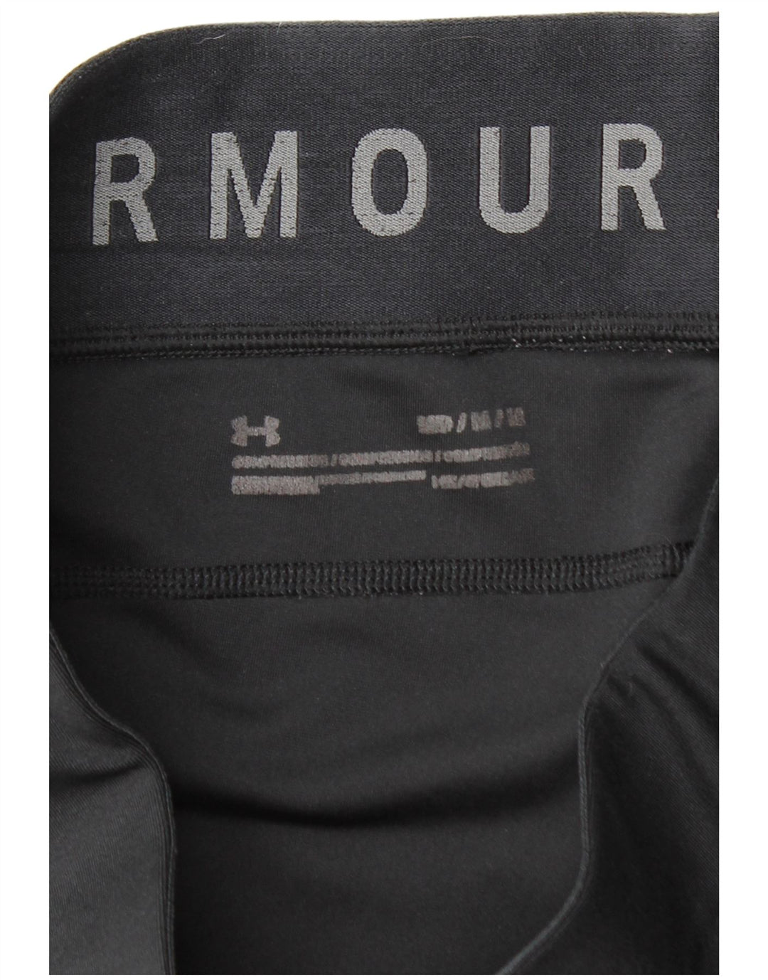 UNDER ARMOUR Womens Heat Gear Leggings UK 12 Medium  Black