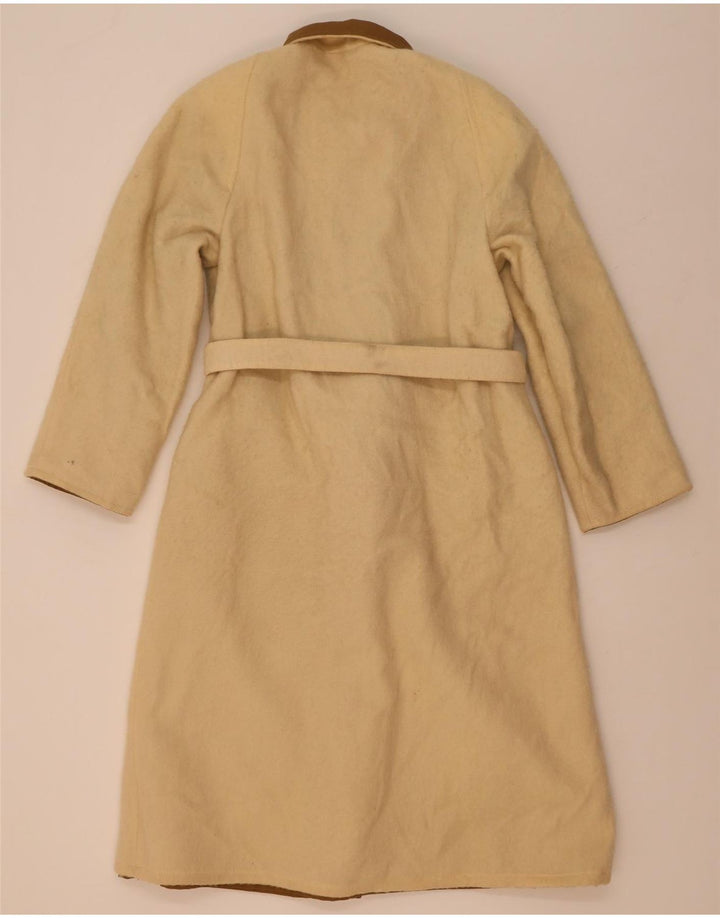 Soprabito reversibile da donna vintage IT 42 in cotone beige medio