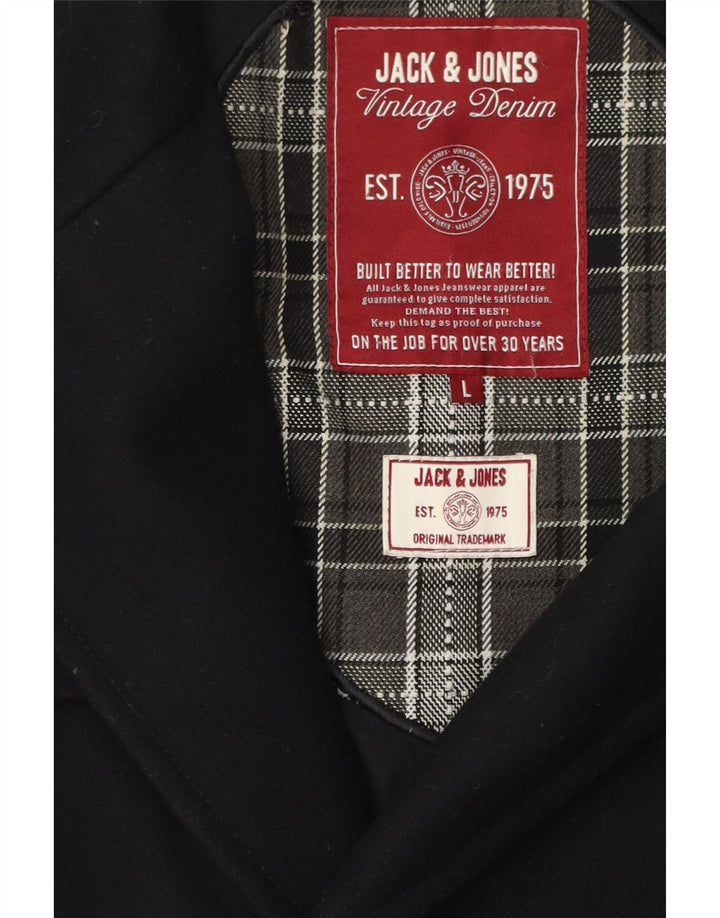 Cappotto da marinaio da uomo Jack & Jones UK 40 grande nero