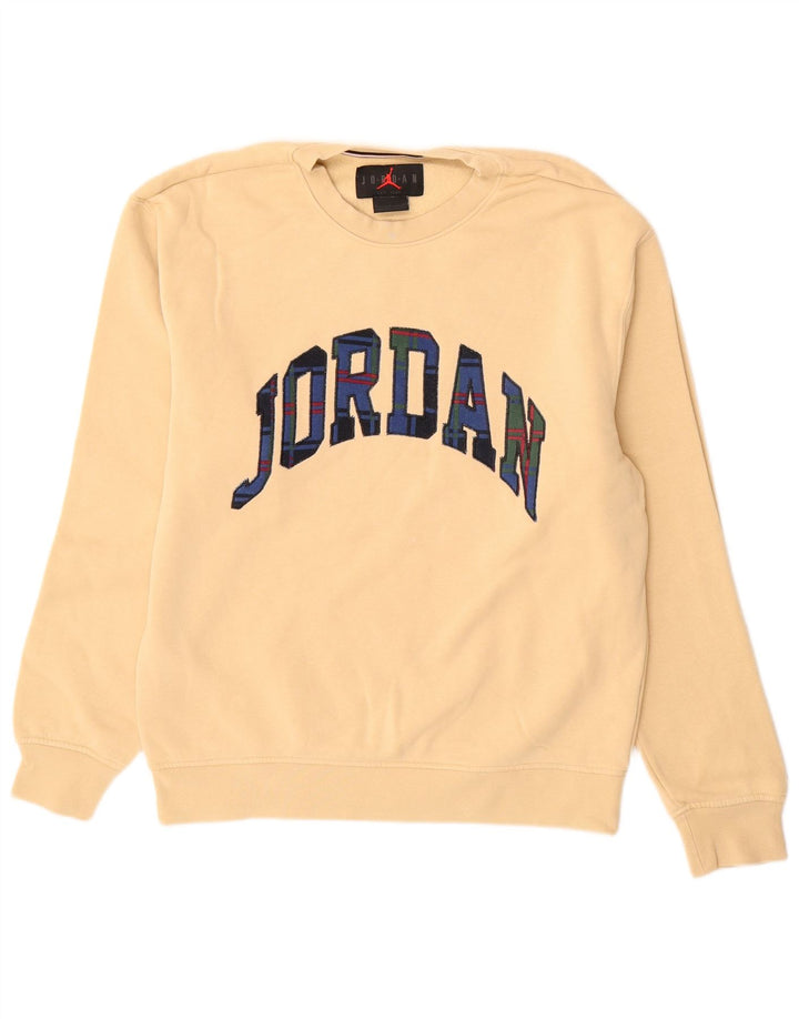 JORDAN Felpa con grafica da uomo Maglione piccolo in cotone beige