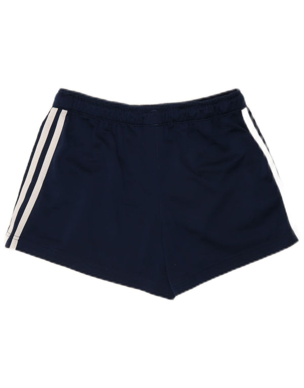 Pantaloncini sportivi Adidas da donna UK 10 piccoli in poliestere a righe blu navy