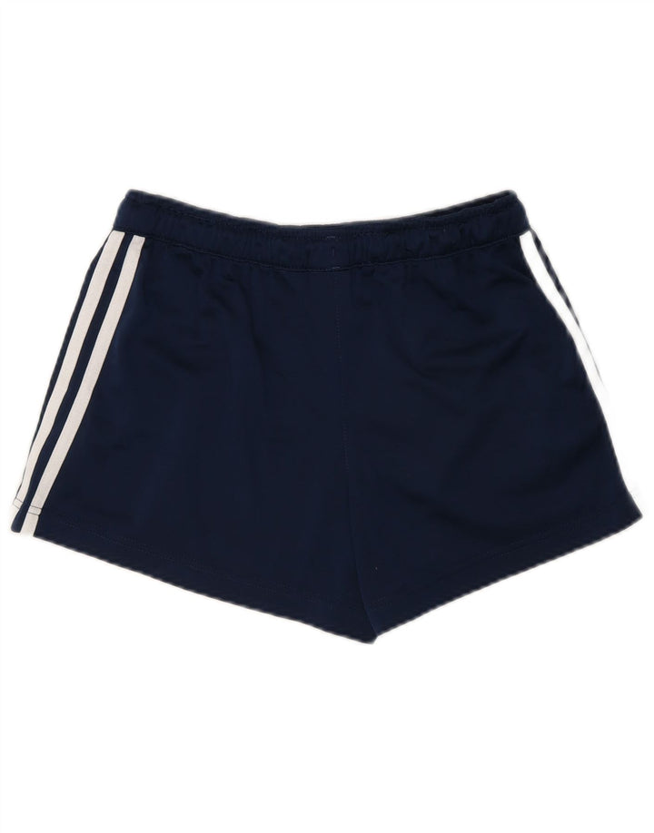 Pantaloncini sportivi Adidas da donna UK 10 piccoli in poliestere a righe blu navy
