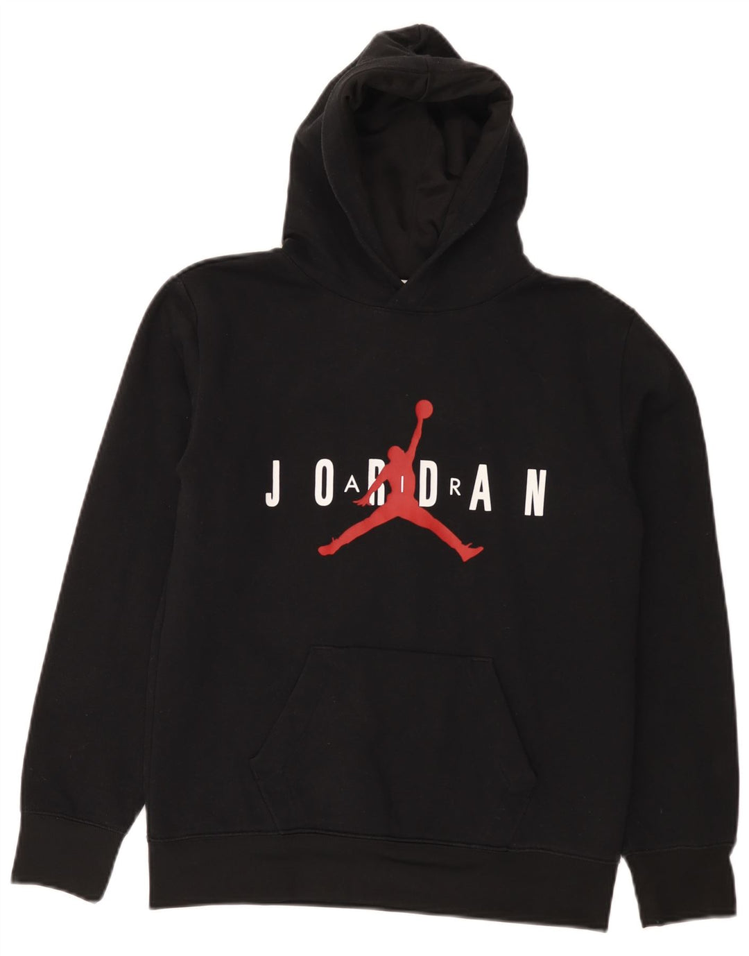 Felpa con cappuccio grafica JORDAN da bambino 12-13 anni, grande, in poliestere nero