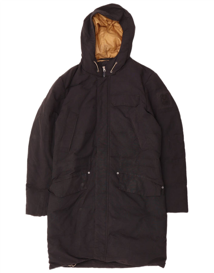 Cappotto imbottito con cappuccio da uomo Murphy & Nye Sailmakers UK 36 piccolo nero