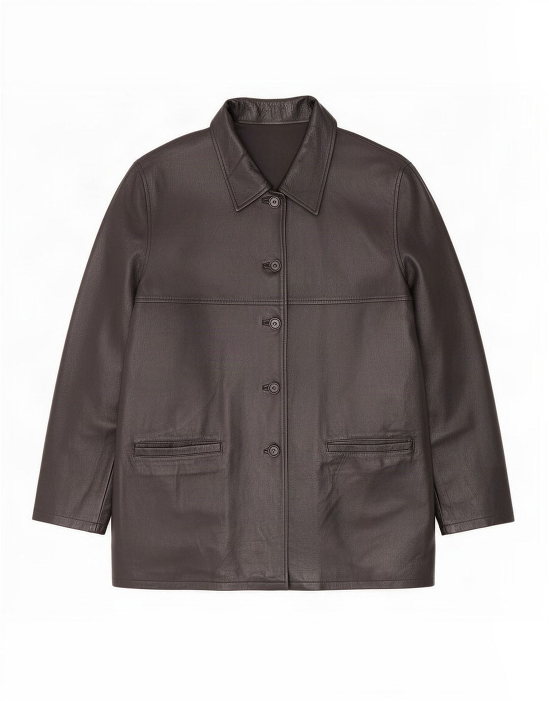 Giacca in pelle vintage da donna IT 54 3XL Nera