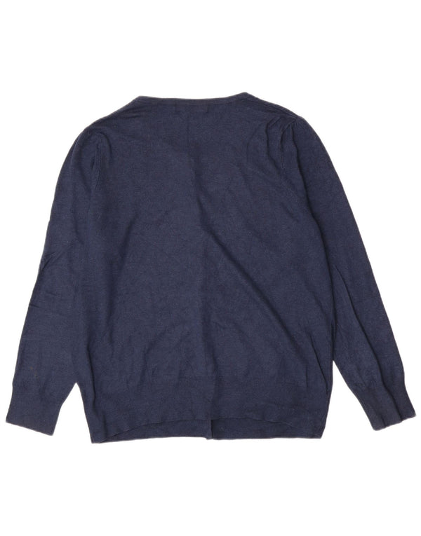 Maglione cardigan da donna Marks & Spencer UK 16 grande blu navy