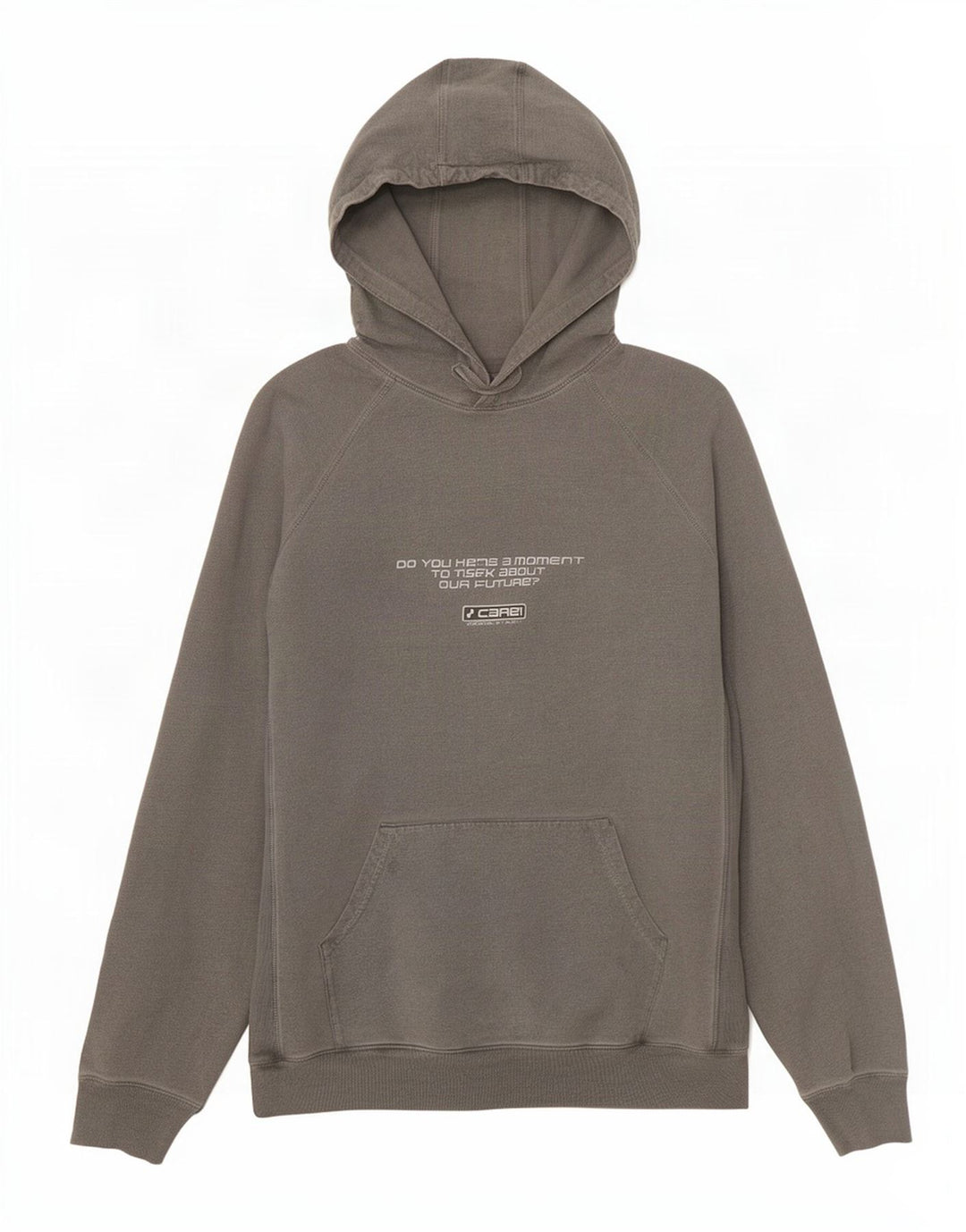 Maglione con cappuccio grafico vintage da uomo grande grigio