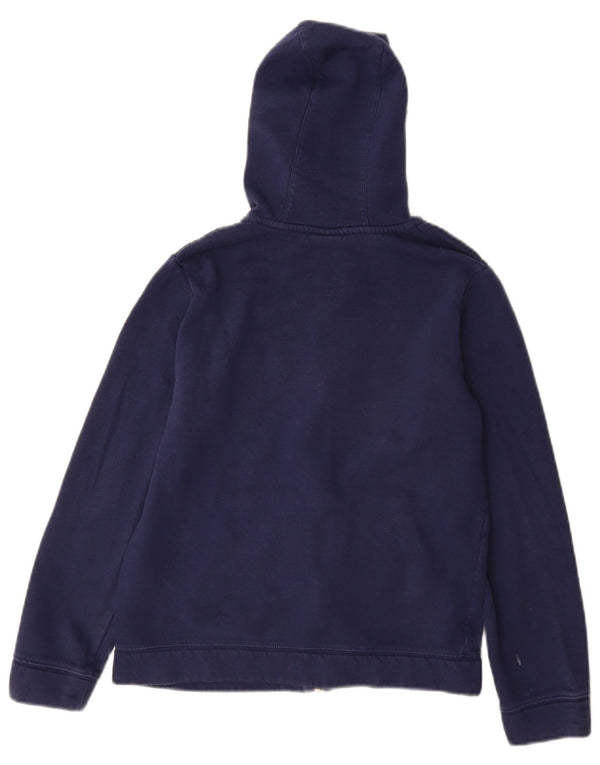 Nike Boys Zip Hoodie Sweater 12-13 Years Large Navy Blue Cotton