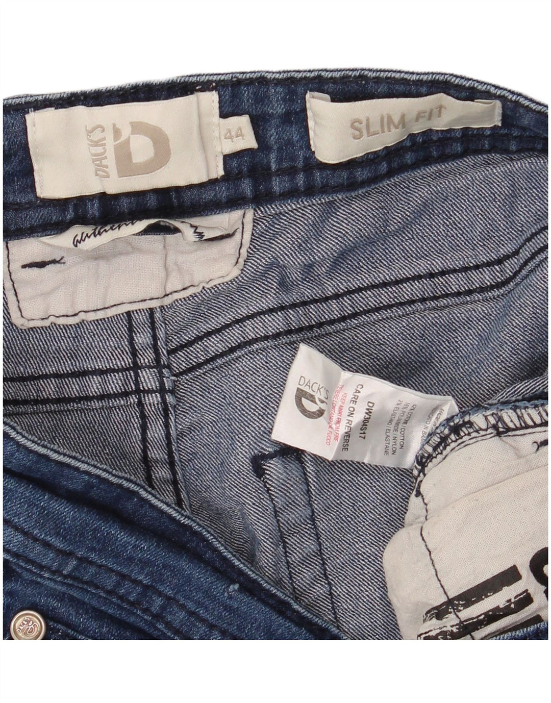 Pantaloncini di jeans slim fit da donna DACK'S IT 44 medio W30 cotone blu