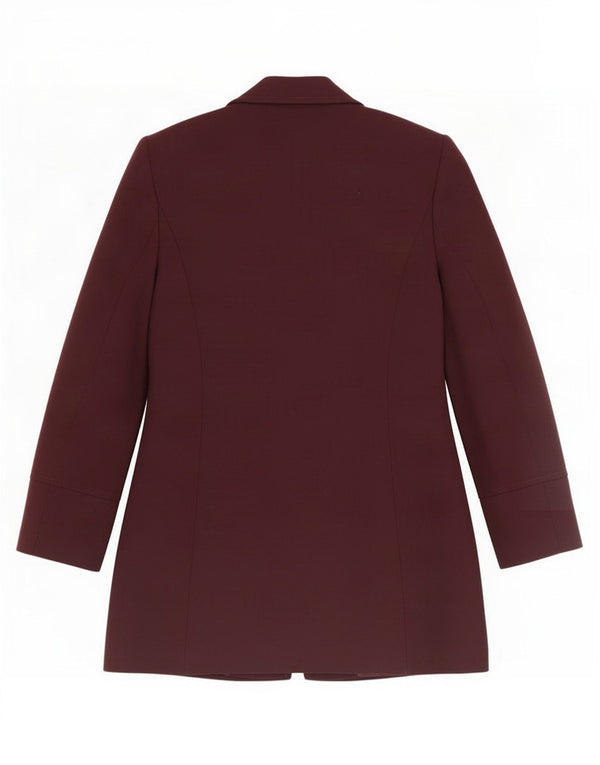 Giacca blazer lunga da donna Marks & Spencer UK 10 piccola bordeaux