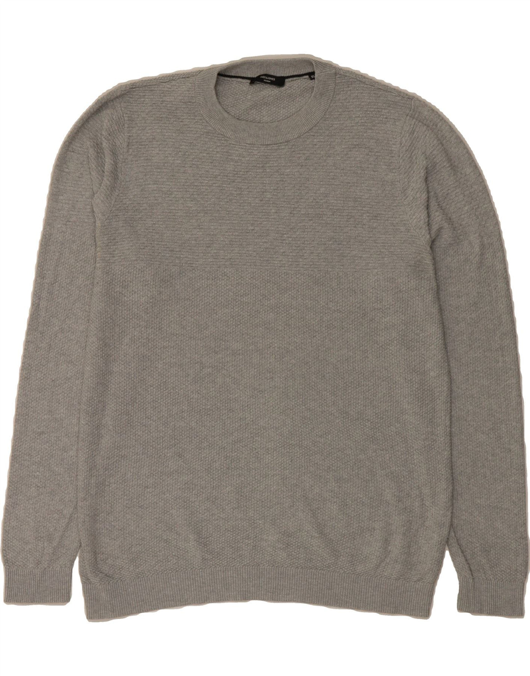 JACK & JONES Mens Crew Neck Jumper Sweater XL Grey Cotton Vintage Jack & Jones and Second-Hand Jack & Jones from Messina Hembry 