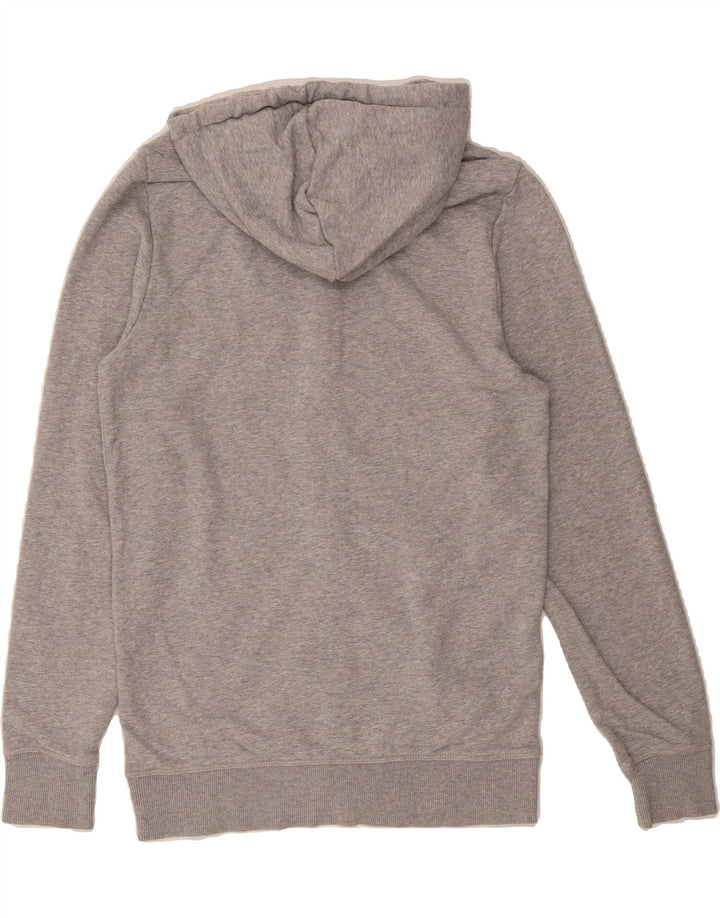 REEBOK Mens Cross Fit Graphic Zip Hoodie Sweater Medium Grey Flecked Vintage Reebok and Second-Hand Reebok from Messina Hembry 