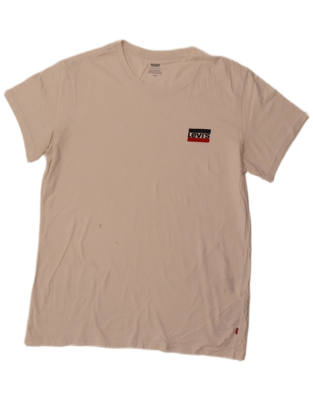 T-shirt da uomo Levi's Top Large in cotone bianco