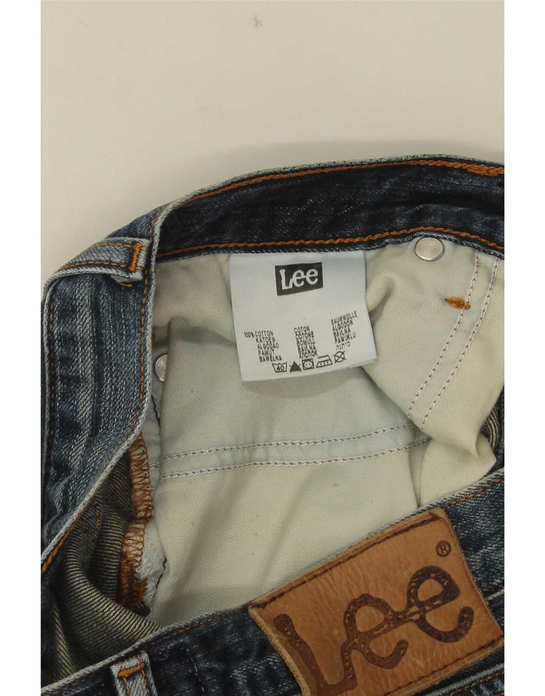 Jeans cropped Lee Knox da uomo W28 L25 cotone blu navy