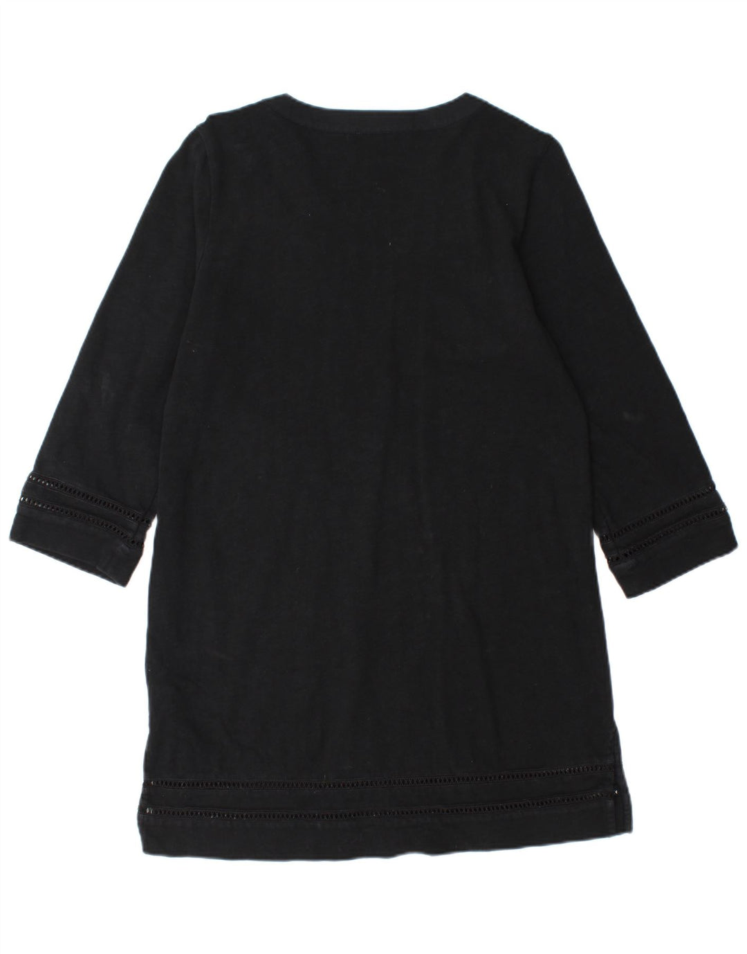Abito a tunica con maniche a 3/4 da donna J. Crew UK 14 cotone nero medio
