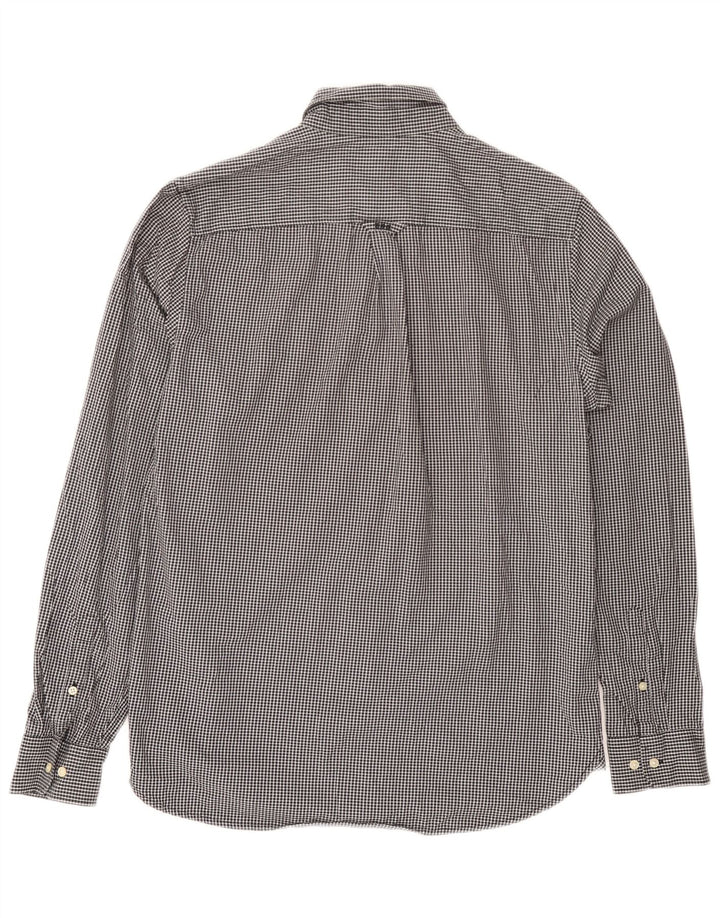 Camicia da uomo Superdry in cotone a quadretti nero medio