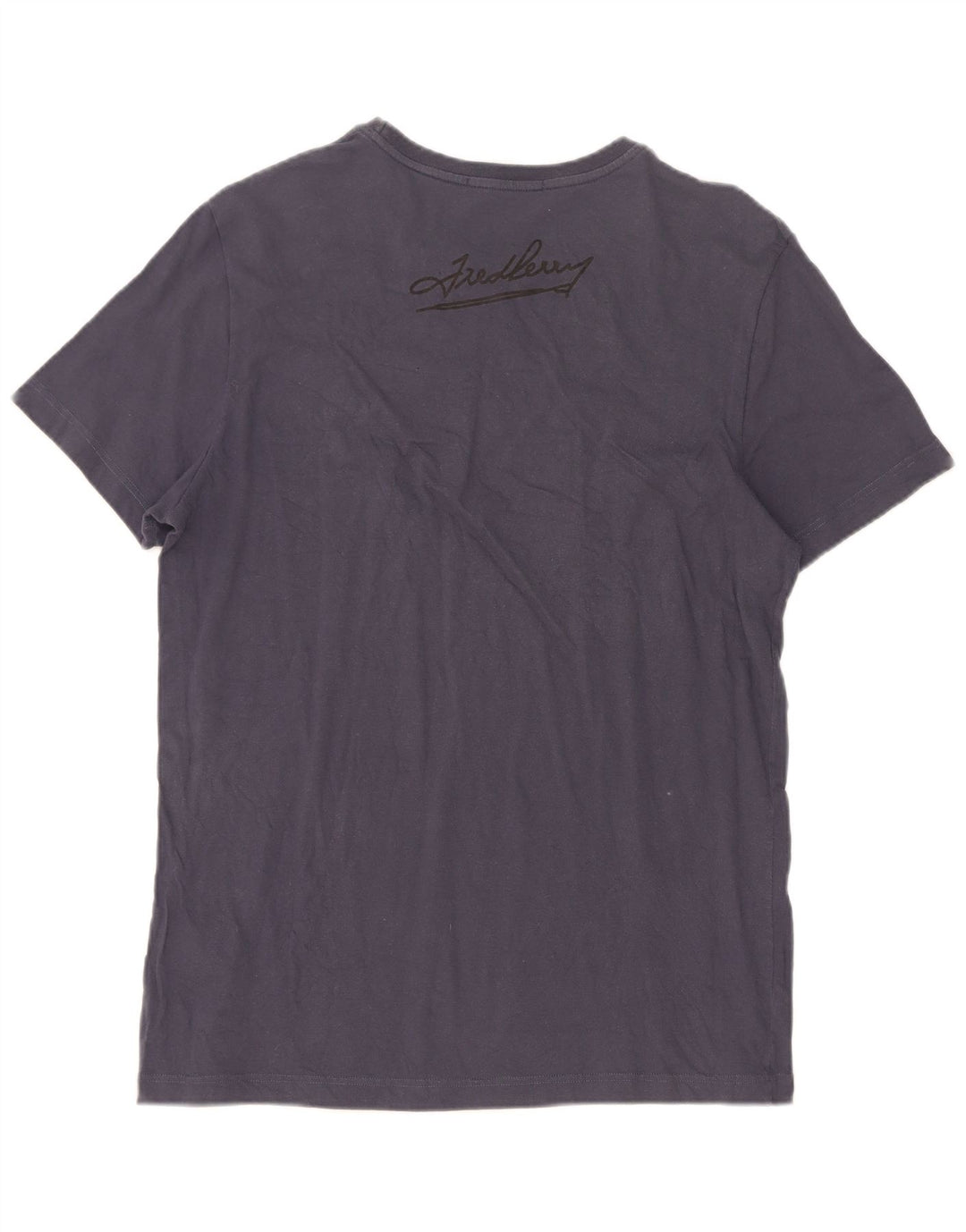 T-shirt da uomo Fred Perry Top grande in cotone blu navy