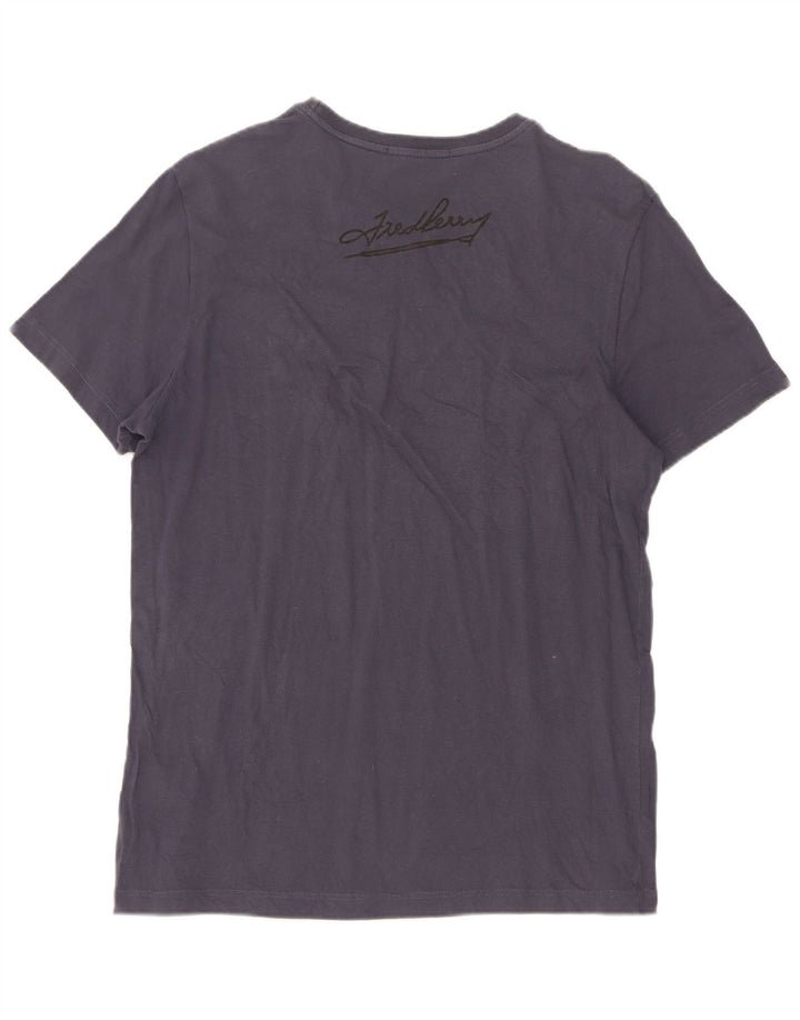 T-shirt da uomo Fred Perry Top grande in cotone blu navy