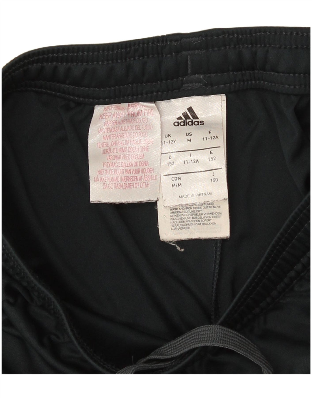 Pantaloncini sportivi Adidas da ragazzo del Real Madrid 11-12 anni in poliestere nero