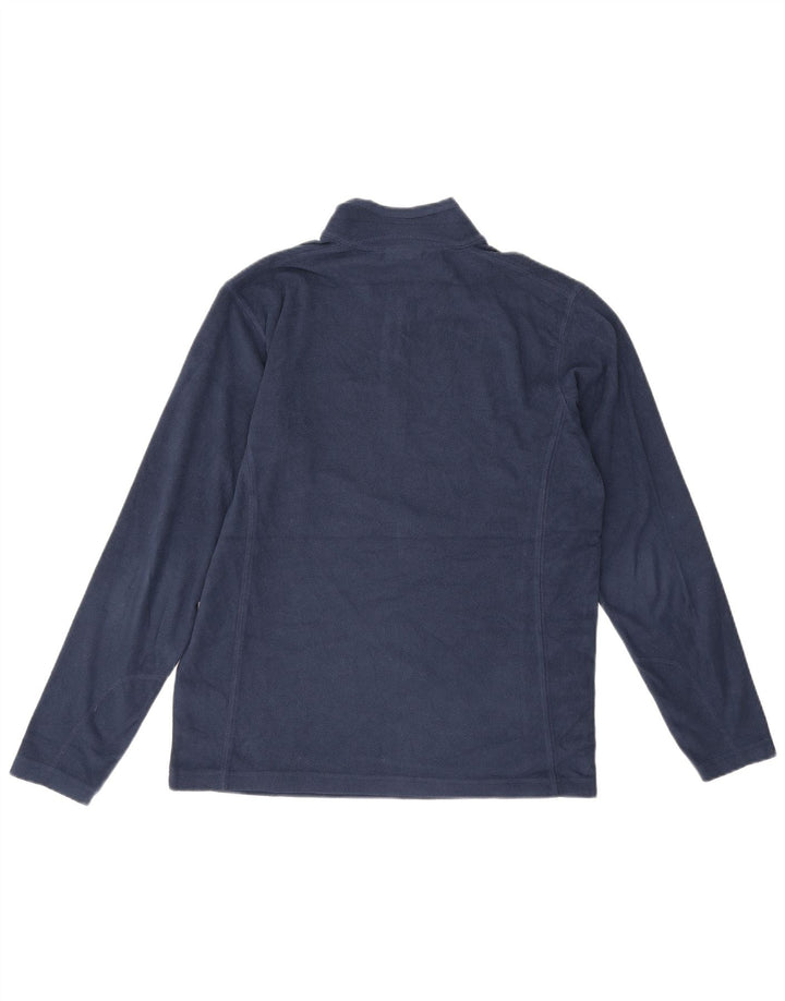 Maglione in pile da uomo Columbia con zip e collo piccolo in poliestere blu navy