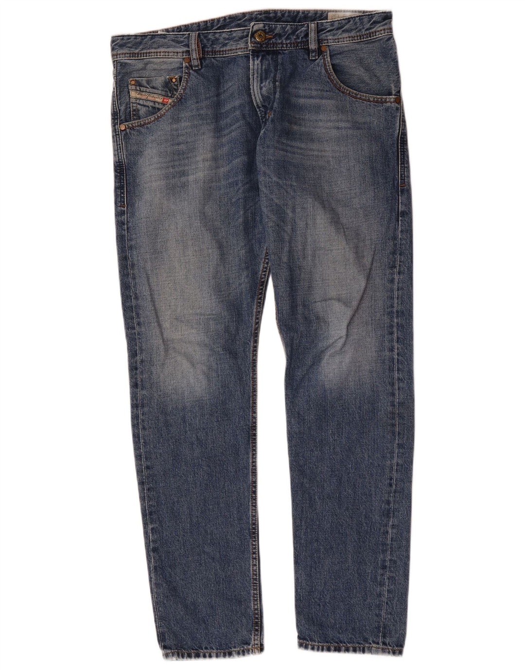 Diesel Uomo Krayver Regular Slim Jeans W32 L30 Cotone Blu