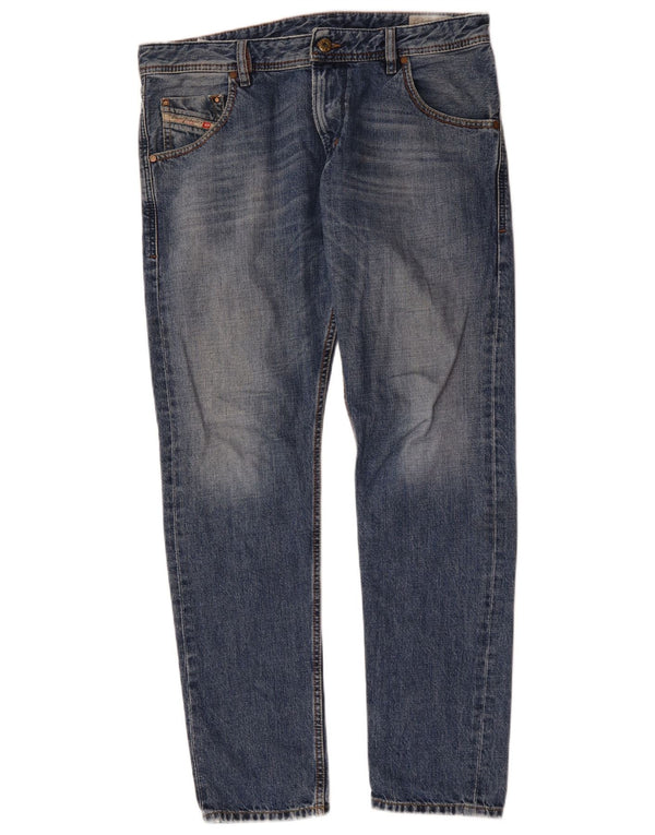 Diesel Uomo Krayver Regular Slim Jeans W32 L30 Cotone Blu
