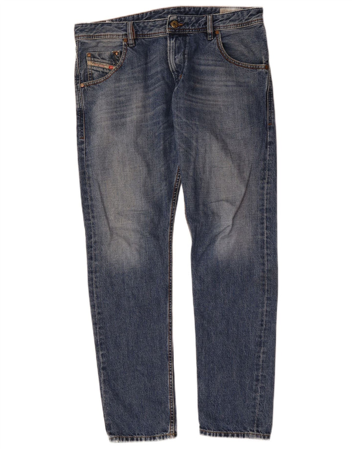 Diesel Uomo Krayver Regular Slim Jeans W32 L30 Cotone Blu