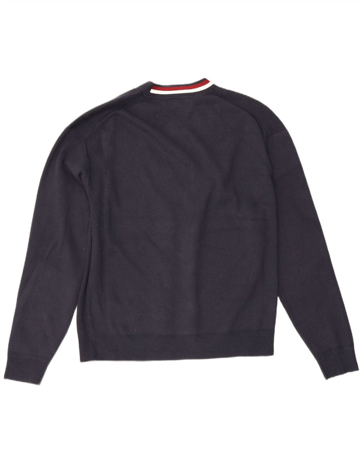 Maglione cardigan da uomo Tommy Hilfiger cotone medio blu navy