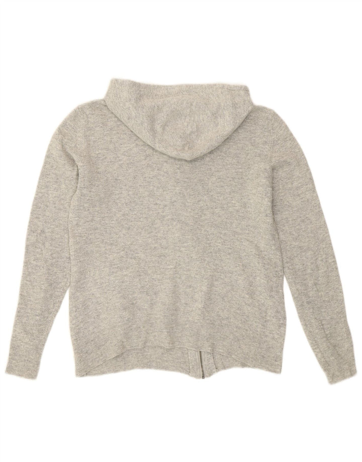 Maglione cardigan con cappuccio da donna Superdry UK 14 Lana grigio medio