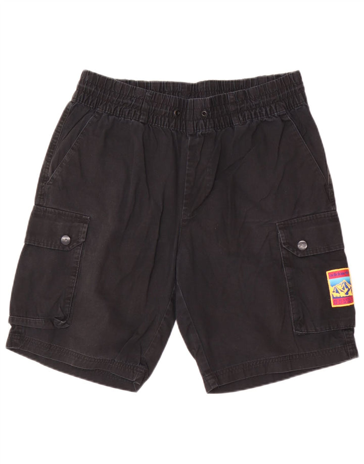Pantaloncini cargo Adidas da uomo medi W30 in cotone nero