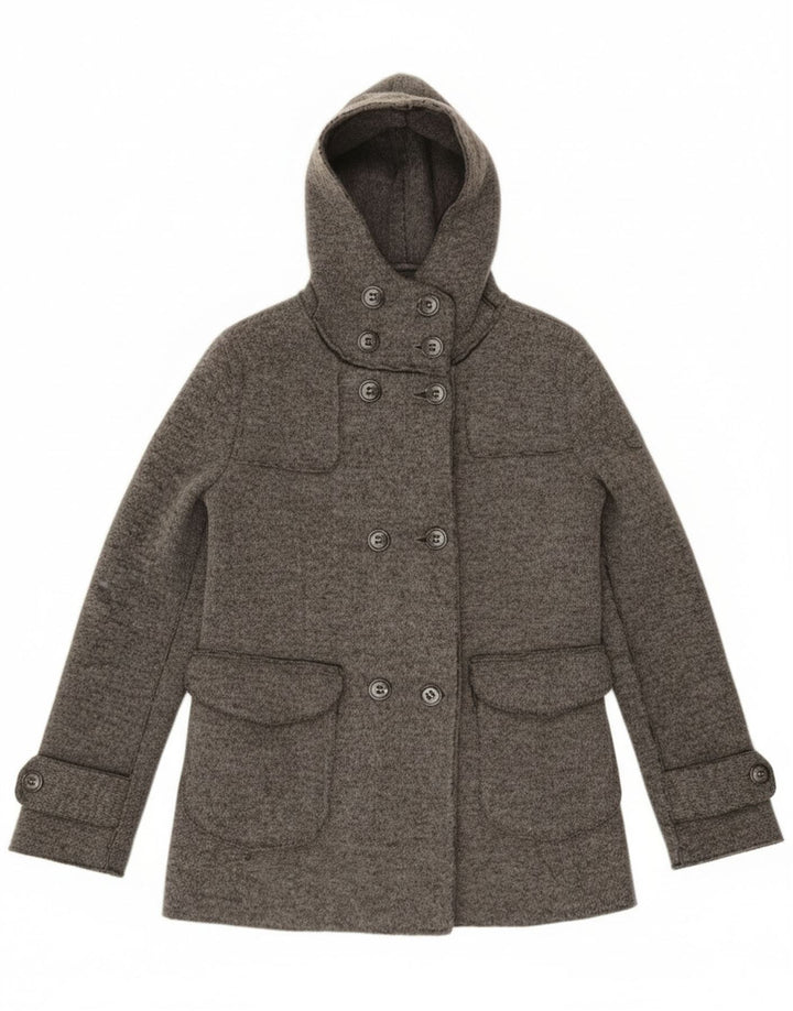 Cappotto da marinaio con cappuccio da donna Gas UK 14 Lana grigio medio