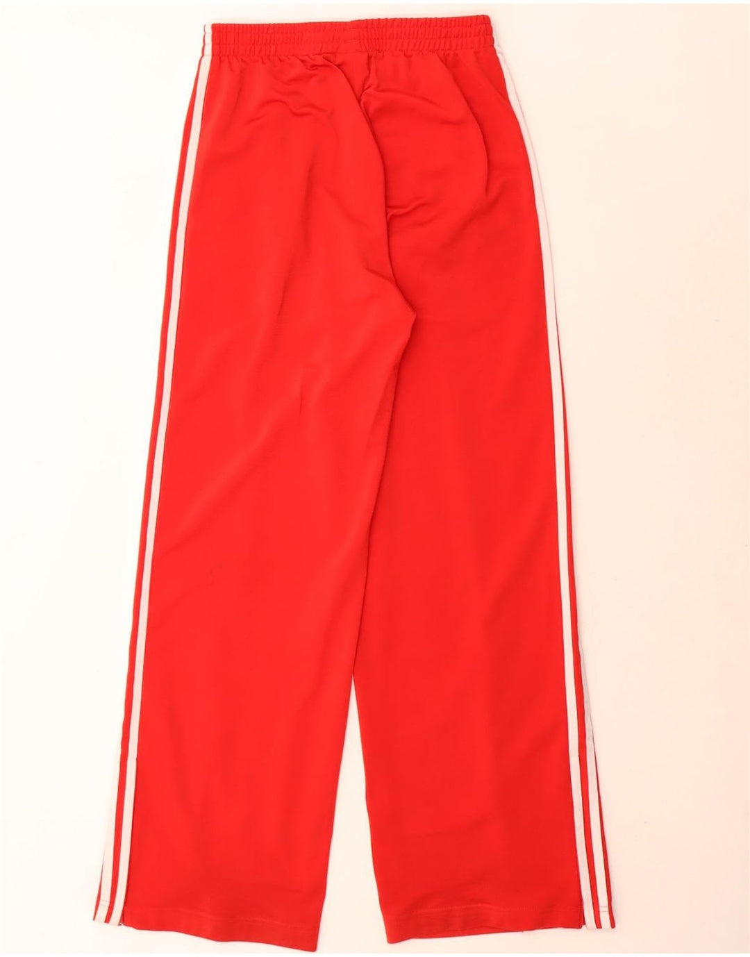 Pantaloni da tuta da donna Adidas a gamba larga UK 12 poliestere rosso medio