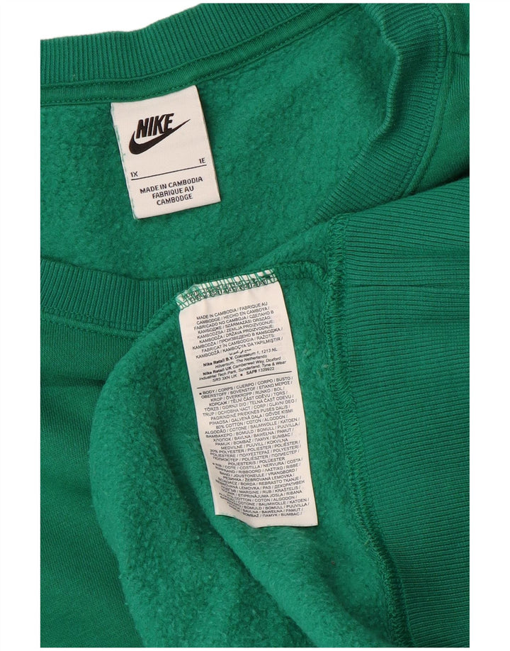 Felpa con cappuccio da uomo NIKE XL in cotone verde
