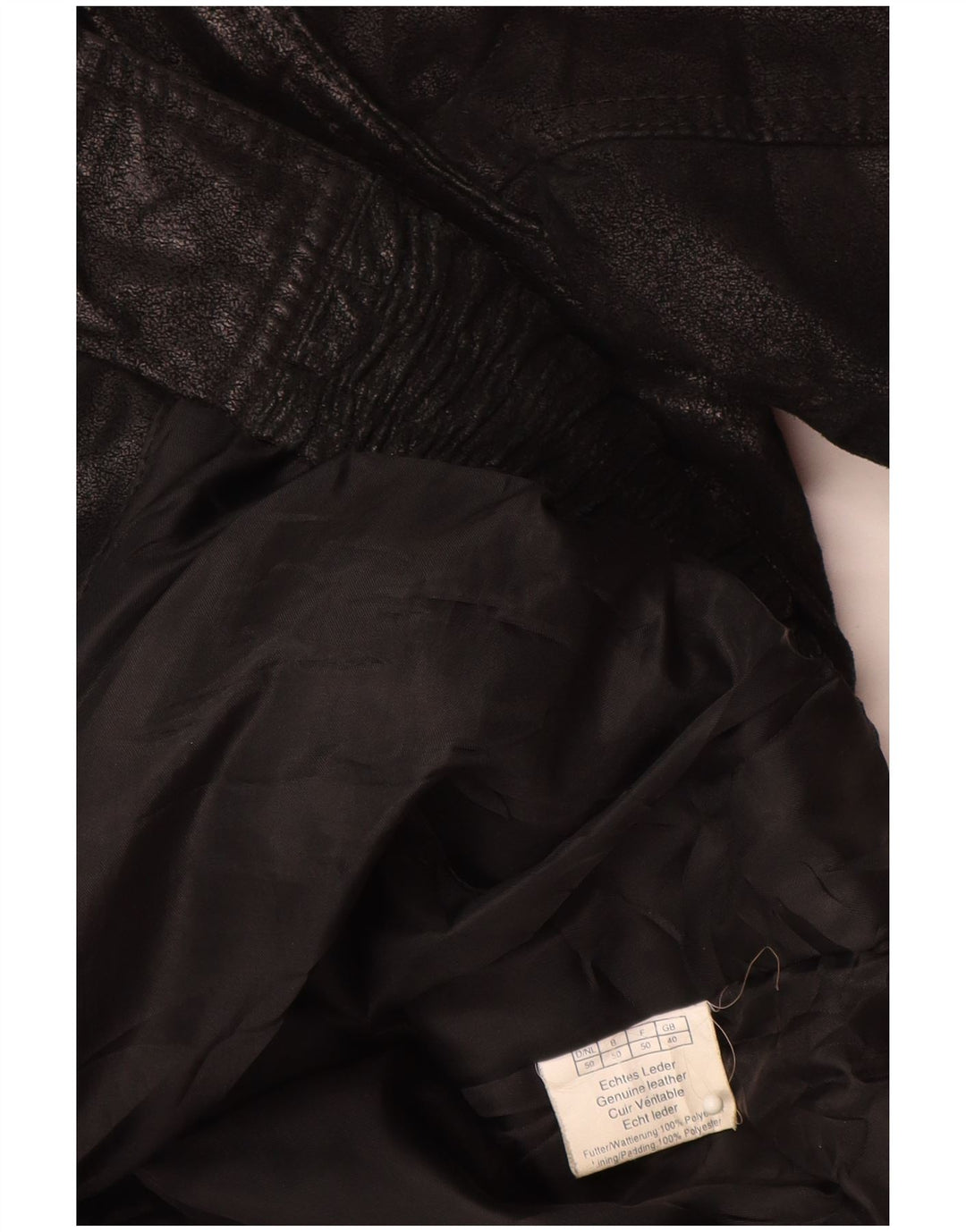 Giacca in pelle da uomo VINTAGE UK 40 Large in pelle nera color block