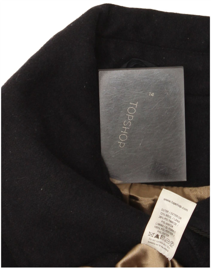 Soprabito da donna Topshop UK 14 lana blu navy medio