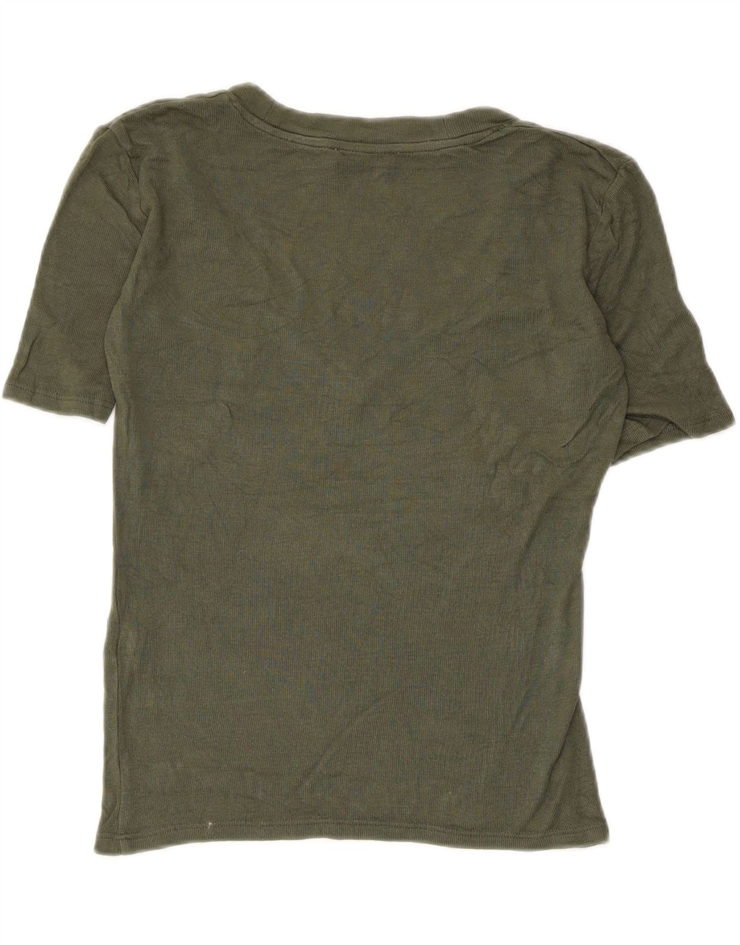 ZARA Womens T-Shirt Top UK 10 Small Green Viscose