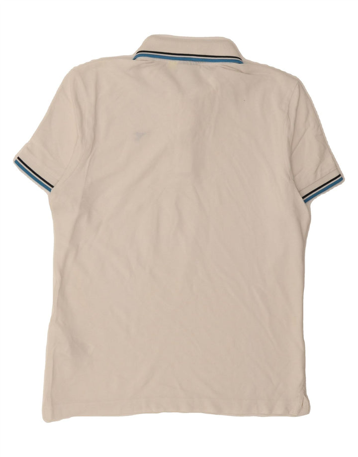 DIADORA Mens Polo Shirt Small Off White Cotton Vintage Diadora and Second-Hand Diadora from Messina Hembry 