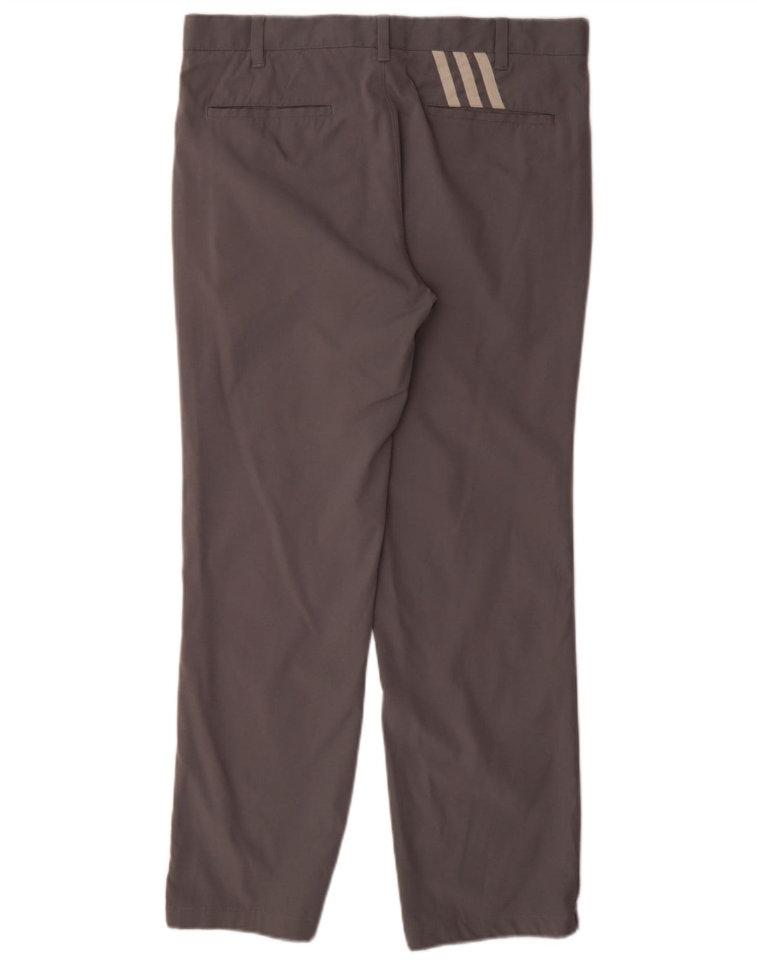 ADIDAS Mens Straight Chino Trousers W32 L30 Grey Polyester