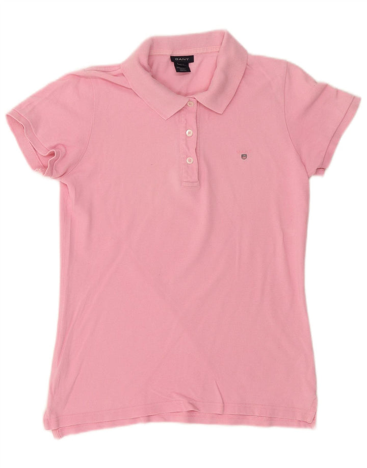 Polo da donna Gant UK 14 cotone rosa medio